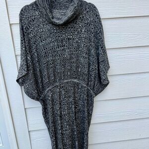 Worth Charcoal Cowl Neck Sweater Dress